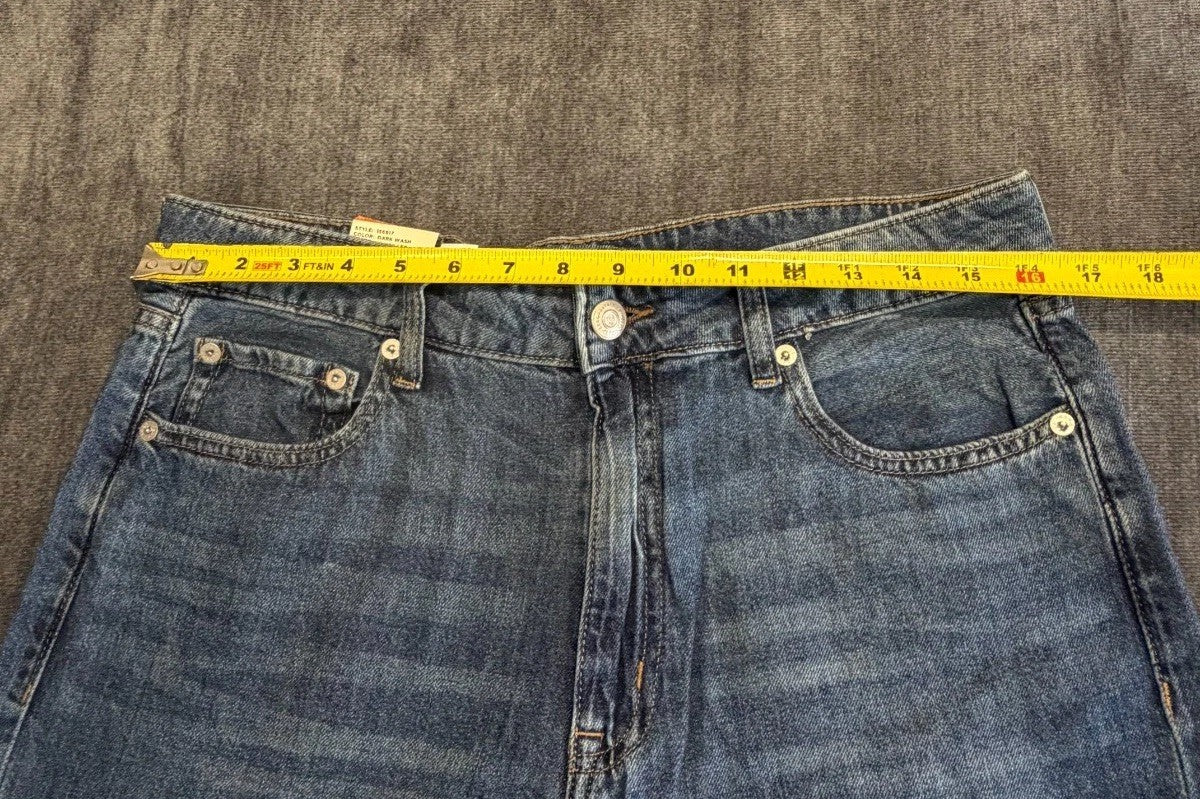 NWT Aeropostale Wide Leg Jeans Women's 12 Blue Denim High Rise Casual 100%Cotton