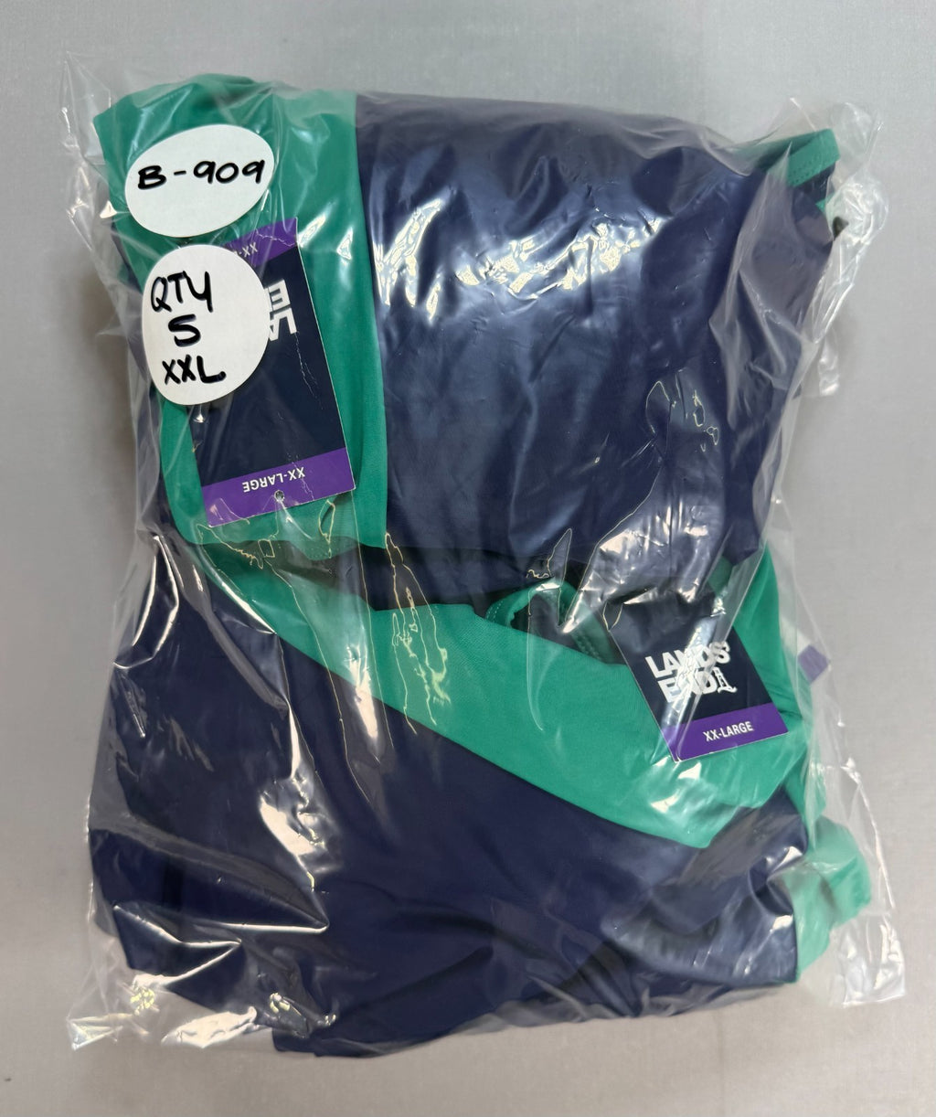 NWT Lands' End Fully Lined Scoop Neck One-Piece Swimsuit Women's 2XL Blue/Green
