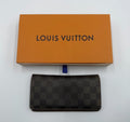 Authentic Louis Vuitton Vintage Brazza Wallet Men's Brown Damier Graphite Zip