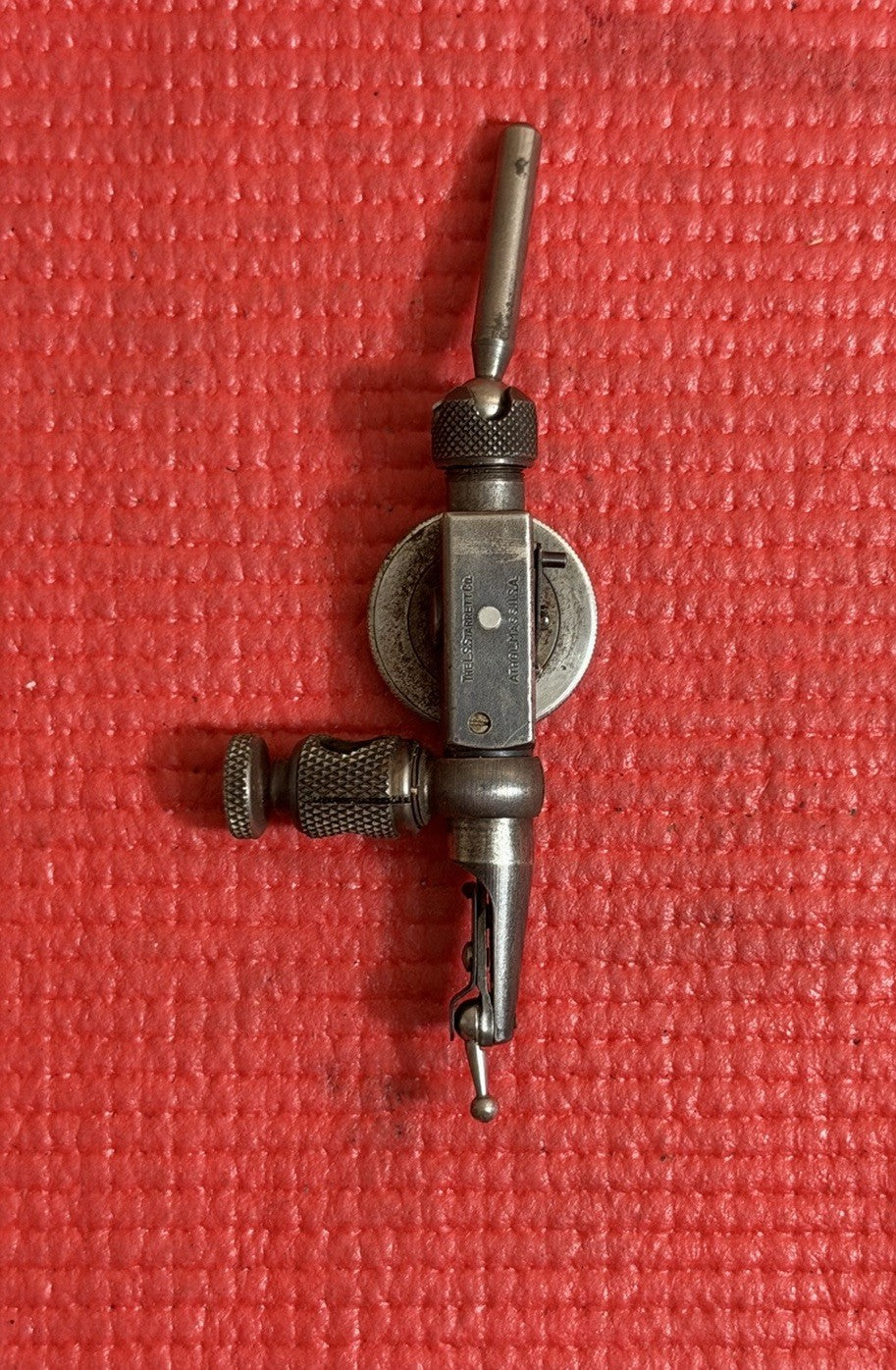 VINTAGE STARRETT LAST WORD 711  .001 TEST INDICATOR WITH CASE MACHINIST TOOL USA