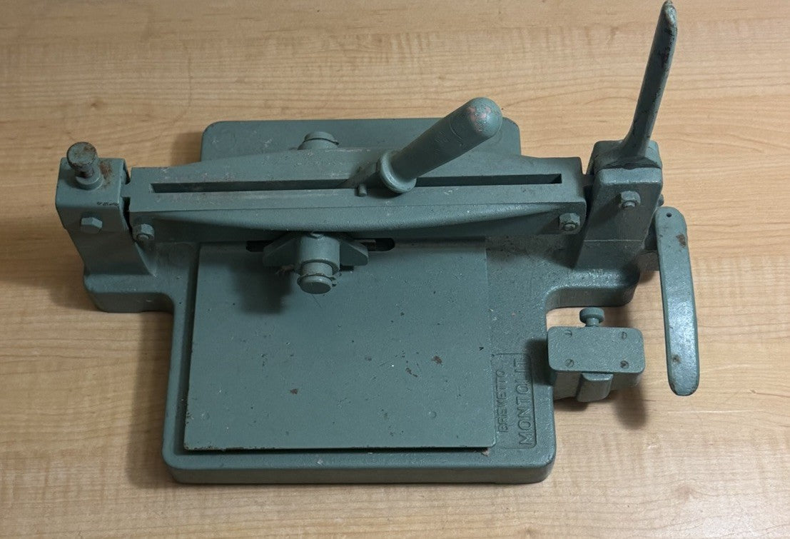 Vintage Brevetti Montolit Italian Manual Tile Cutter W/Original Paint Very Rare
