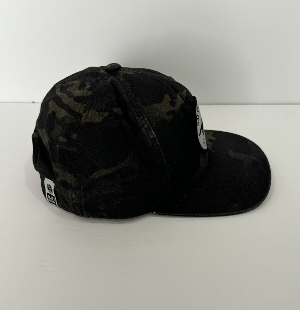 Salty Crew The Classics Embroidered Patch Logo Adjustable Hat Cap Black Camo C1