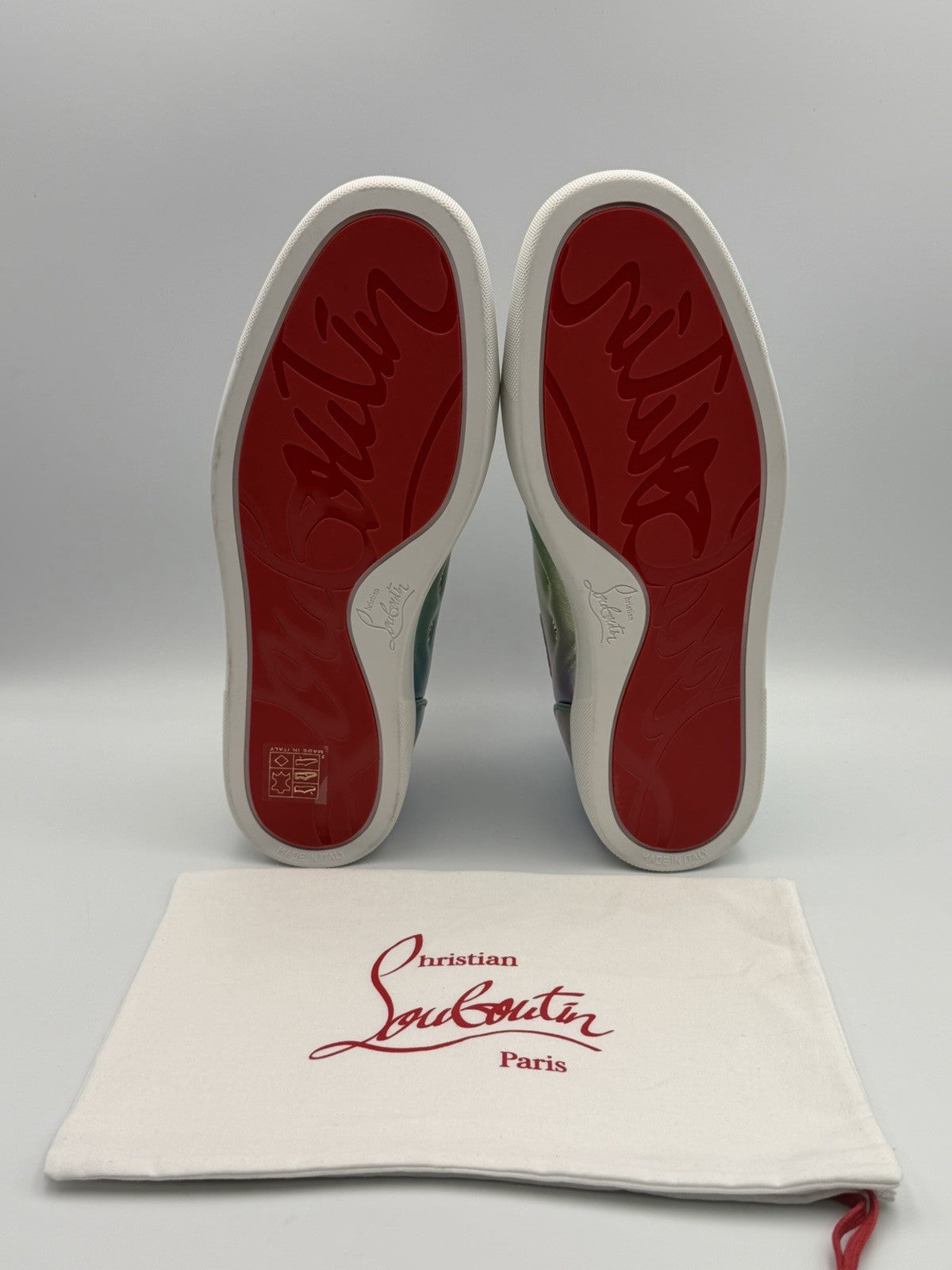 Christian Louboutin Fun Louis Flat Nappa Leather High Sneakers Size 40 EU | 9 US