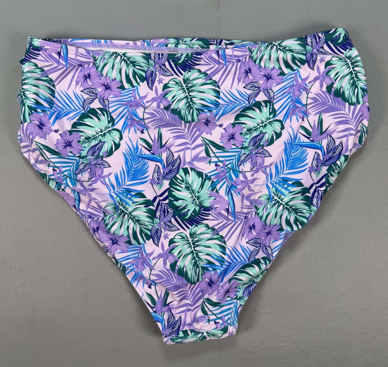 B2Prity Tankini Swimsuit Women's Medium Purple Tropical Floral Summer Beach
