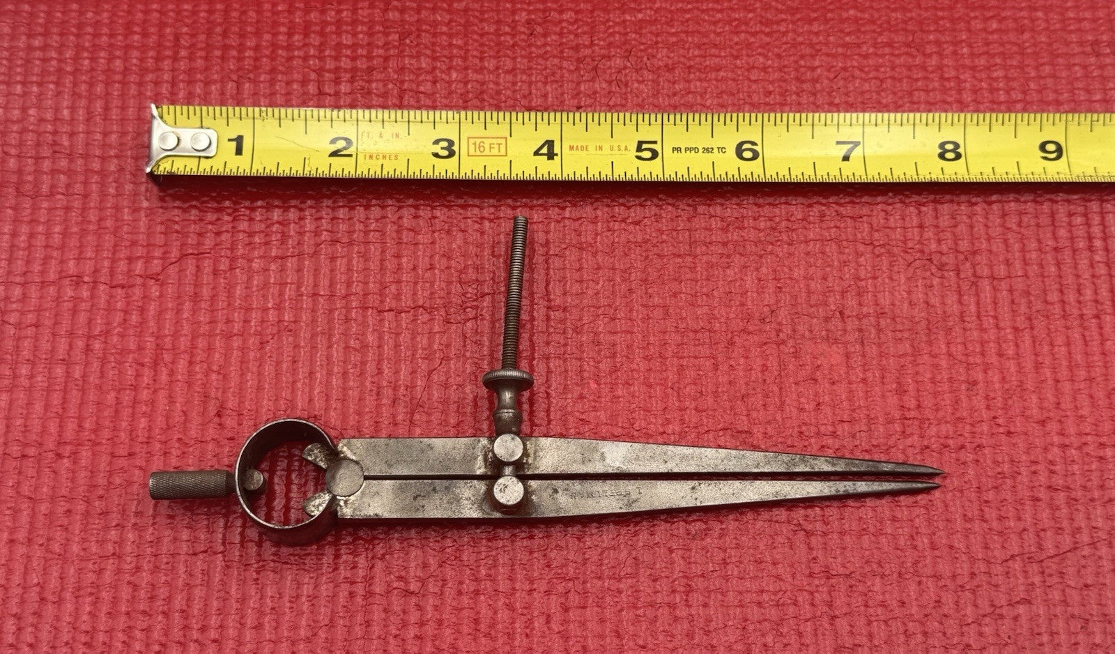 Vintage The L. S. Starrett Co. Caliper L. Spellman Divider 7.5" Made In USA