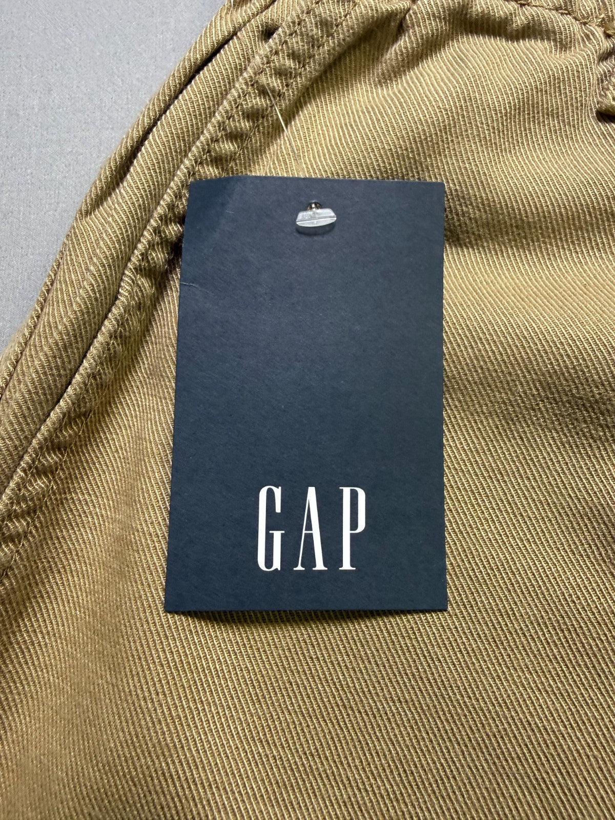 Gap Relaxed Fit Straight Leg Easy Twill Pant Women's XL Beige Flat Front Preppy