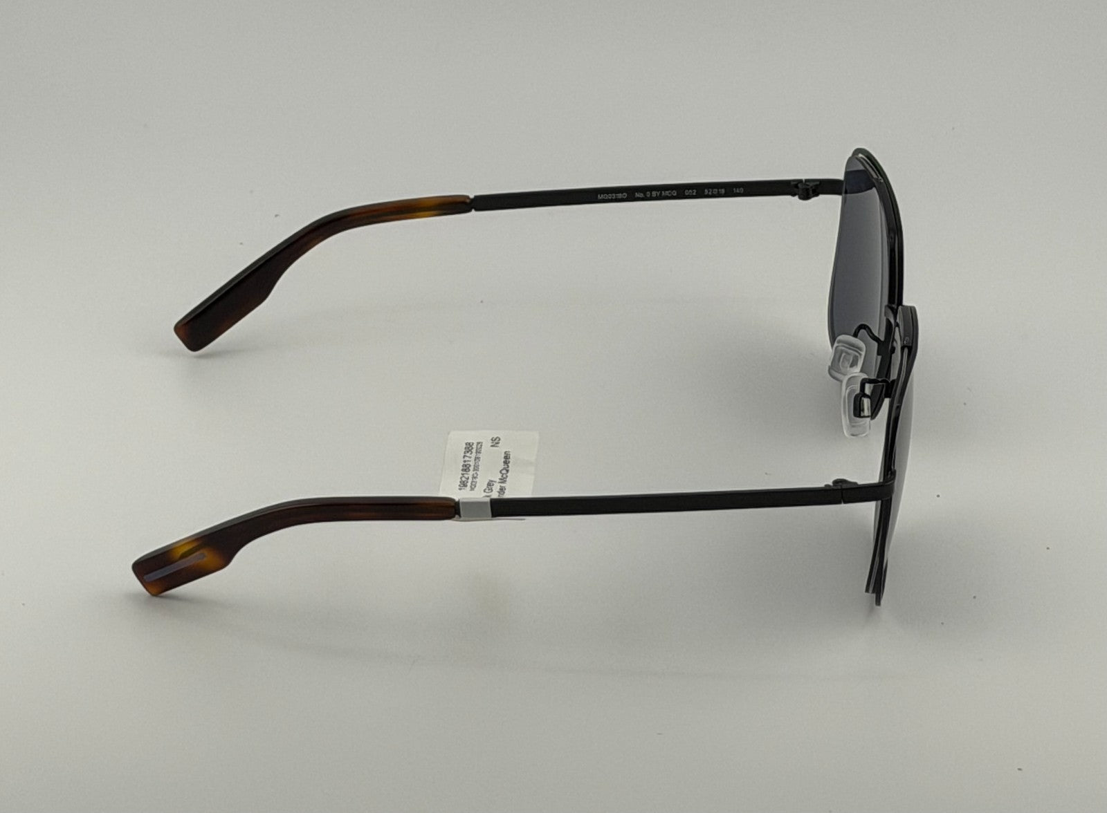McQ Alexander McQueen Sunglasses Women's Square/Rectangle Black Gray with Case