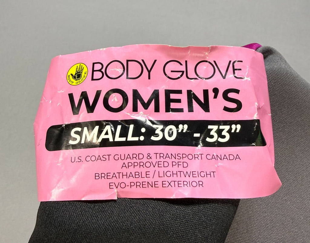 NWT Body Glove Segmented PFD Life Jacket Women's Small Black Pink Lightweight