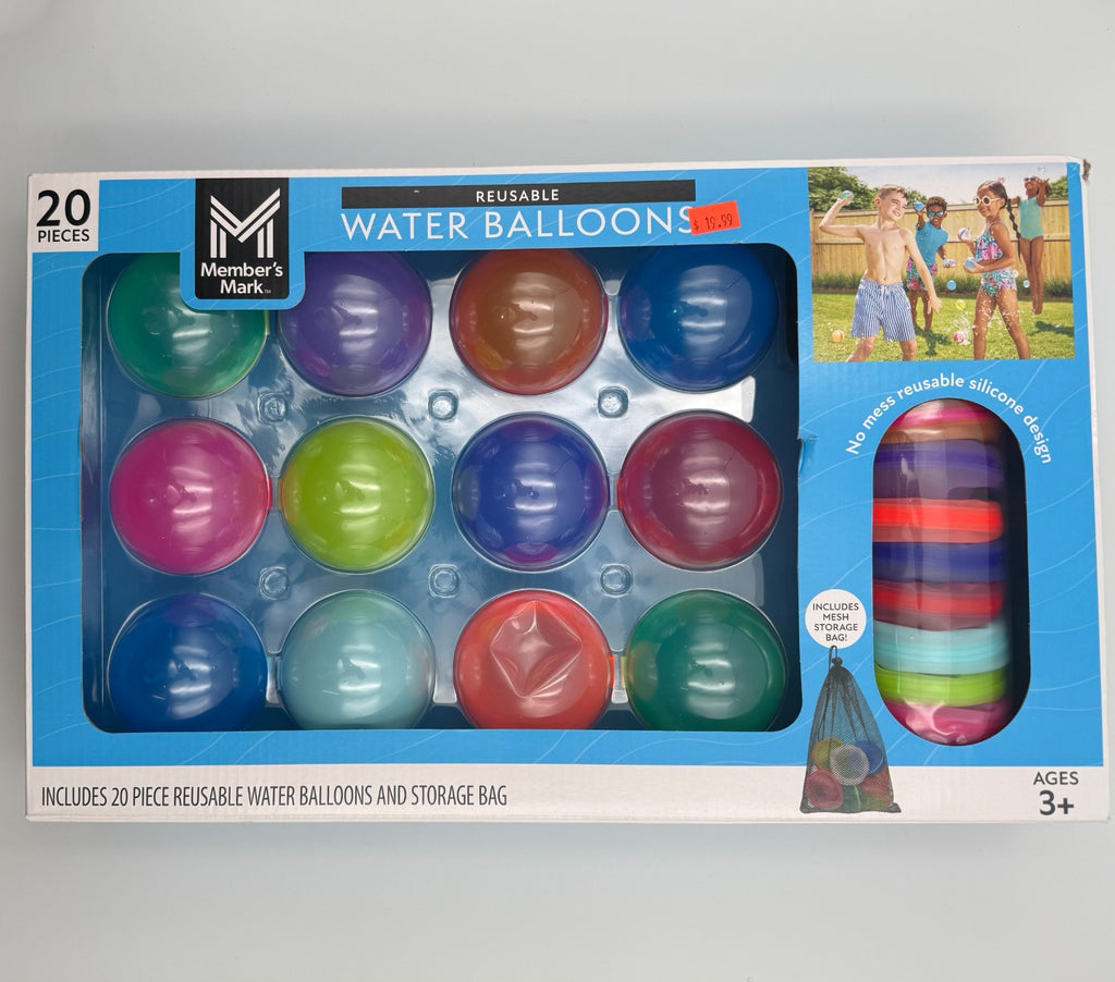 Member's Mark Self-Sealing Reusable Water Balloons with Mesh Storage Bag, 20 pc.