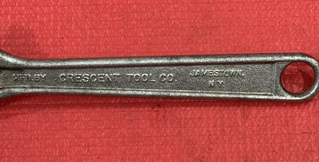 Vintage Crescent 8” Adjustable Wrench Crestoloy Jamestown N.Y. Made in USA