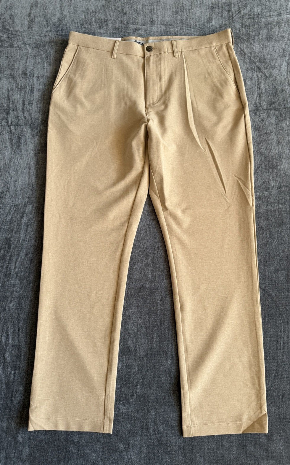 Callaway Opti-Dri Stretch Golf Pants Chinchilla Beige Mens 38x32 Performance NWT