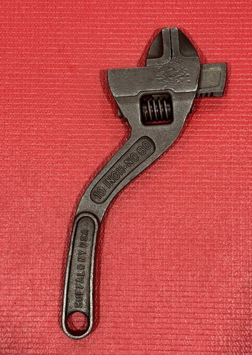 Westcott The Keystone MFG No.80 10” Adjustable Wrench S Curved Handle Buffalo NY