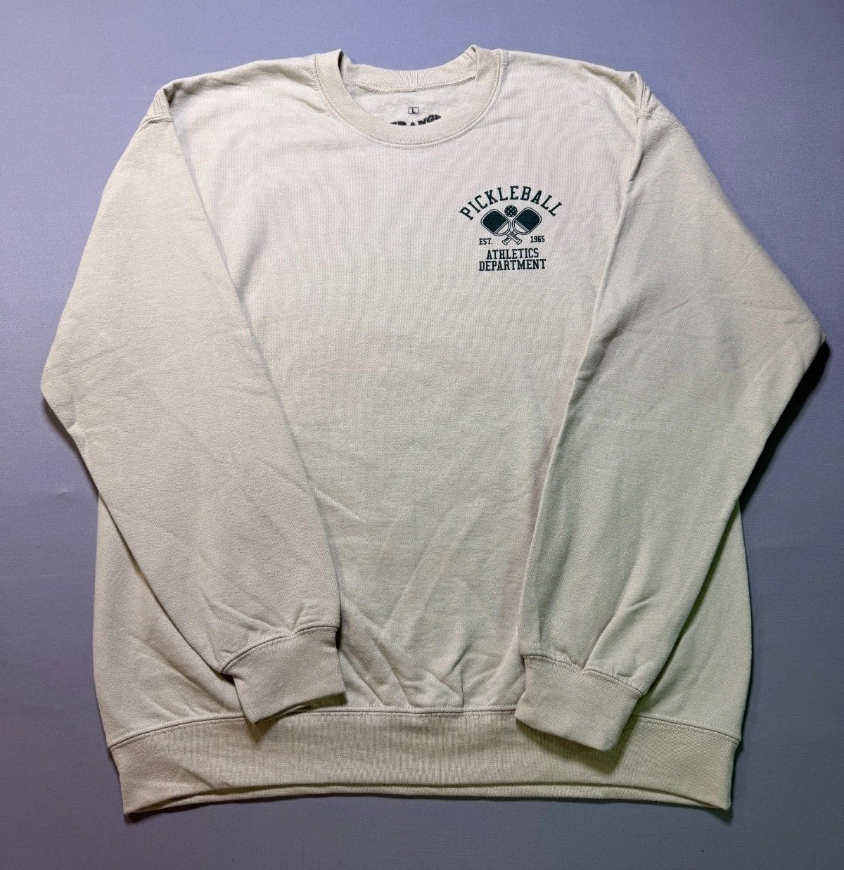 NWOT Strange Daze Los Angeles Pickleball Pullover Sweatshirt Men's Large Beige