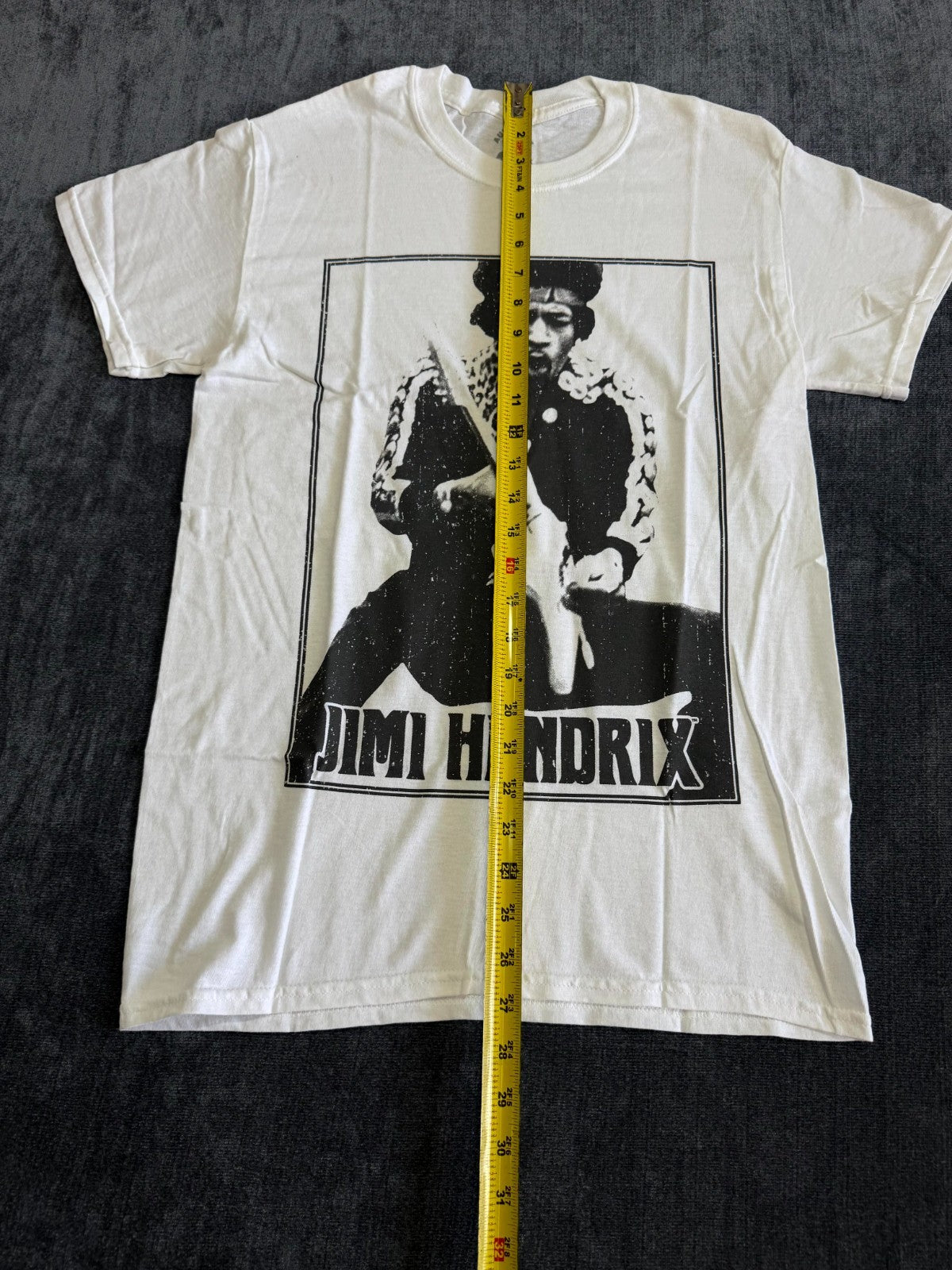 NWOT Jimi Hendrix Graphic Print T-Shirt Unisex Small White Short Sleeve Classic