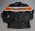 Real Leather Harley Davidson Embroidered Mens 2XS Motorcycle Biker Jacket