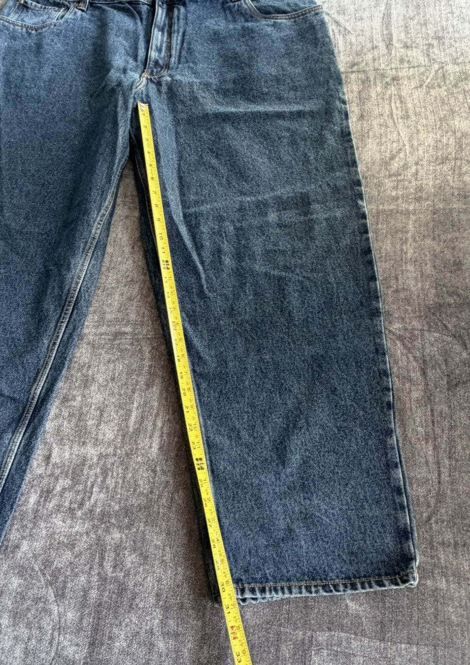 Basic Editions Relaxed Fit Men’s 46W X 32L Denim Blue Dark Jeans Classic NWT