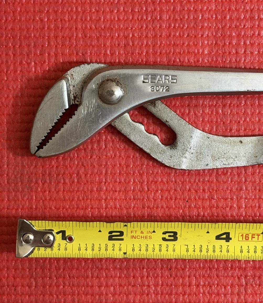 Vintage Sears 3072 Slip Groove Joint Adjustable 9 1/2” Pliers Made In Japan