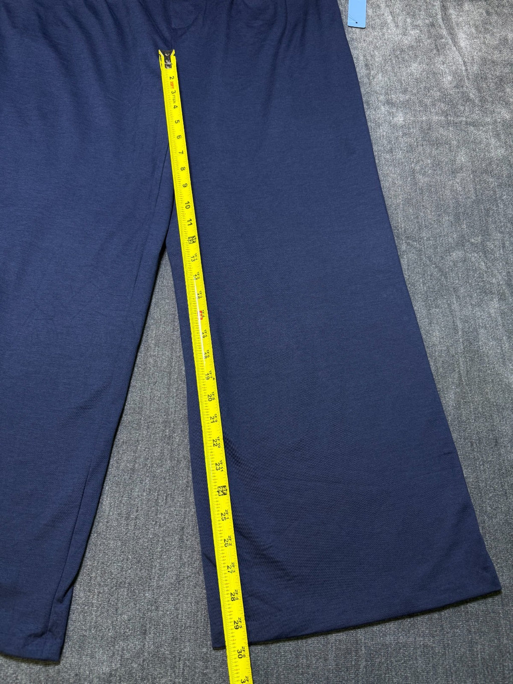 NWT Member's Mark Wide Leg Trousers Women's Large Navy Blue Pull-On Modern Comfy
