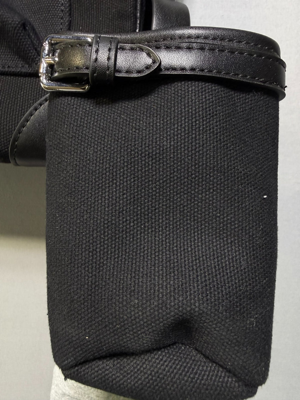 Luxe Weekender Bag / Canvas & Leather Cargo Bag Black Women's NEW