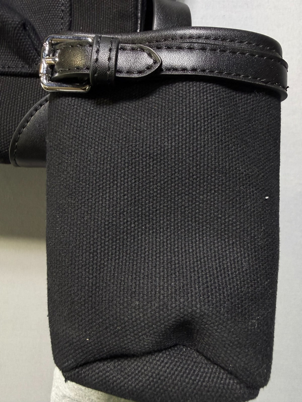 Luxe Weekender Bag / Canvas & Leather Cargo Bag Black Women's NEW