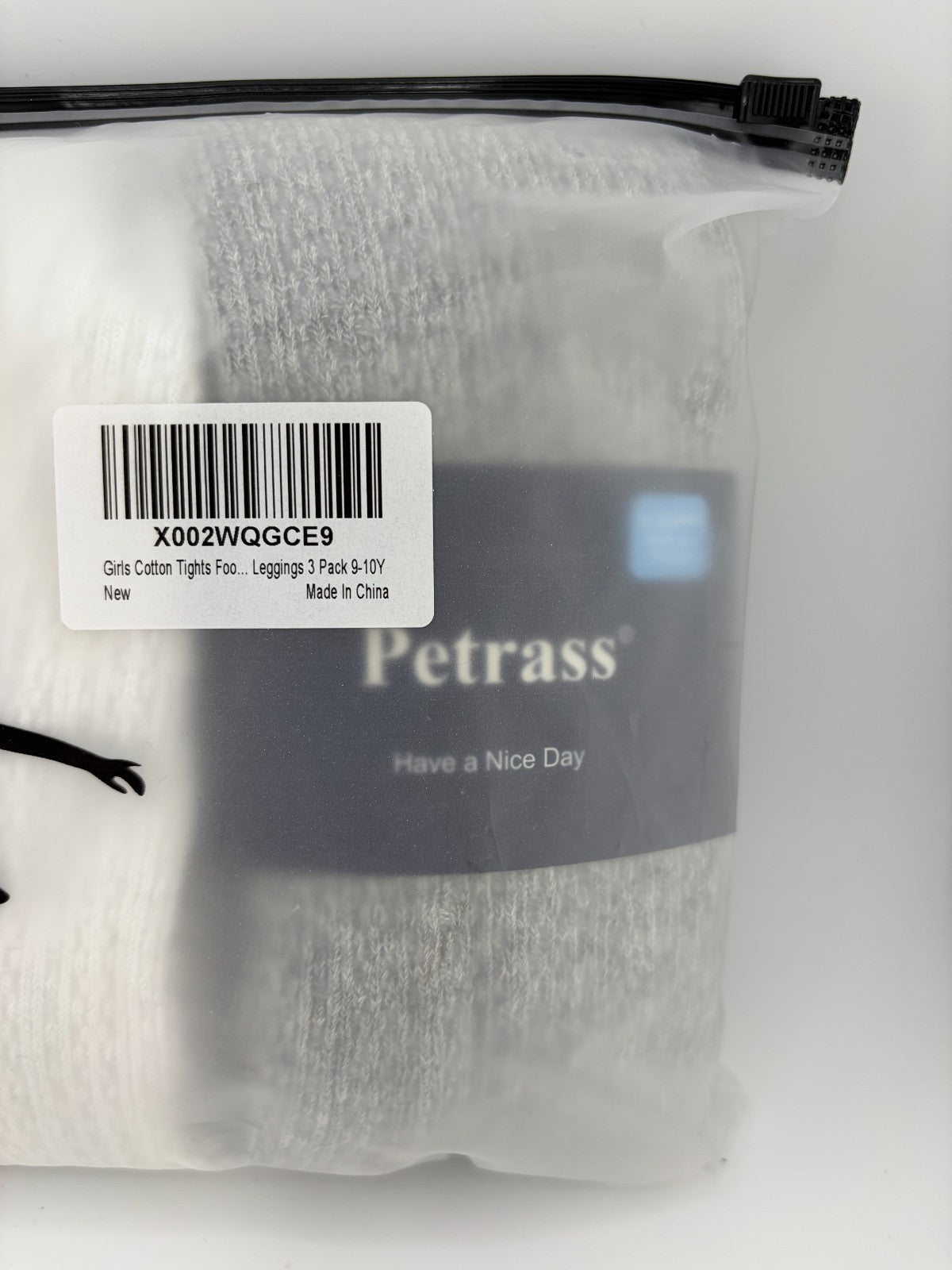 NEW Petrass Cotton Tights Girls 9-10 Years Cable Knit Seamless Dance - 3 Pack