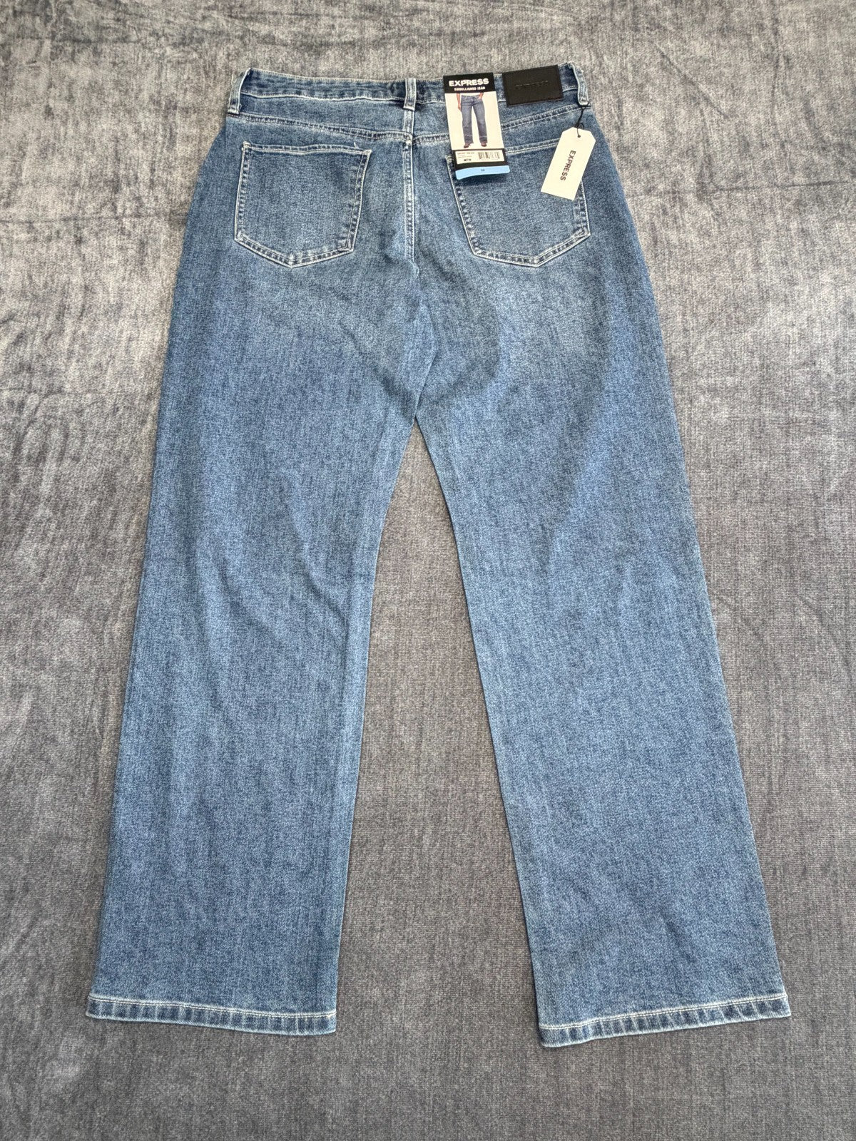 NWT Express Embellished Jeans Women's 10 Blue Denim Straight-Leg Casual 5-Pocket