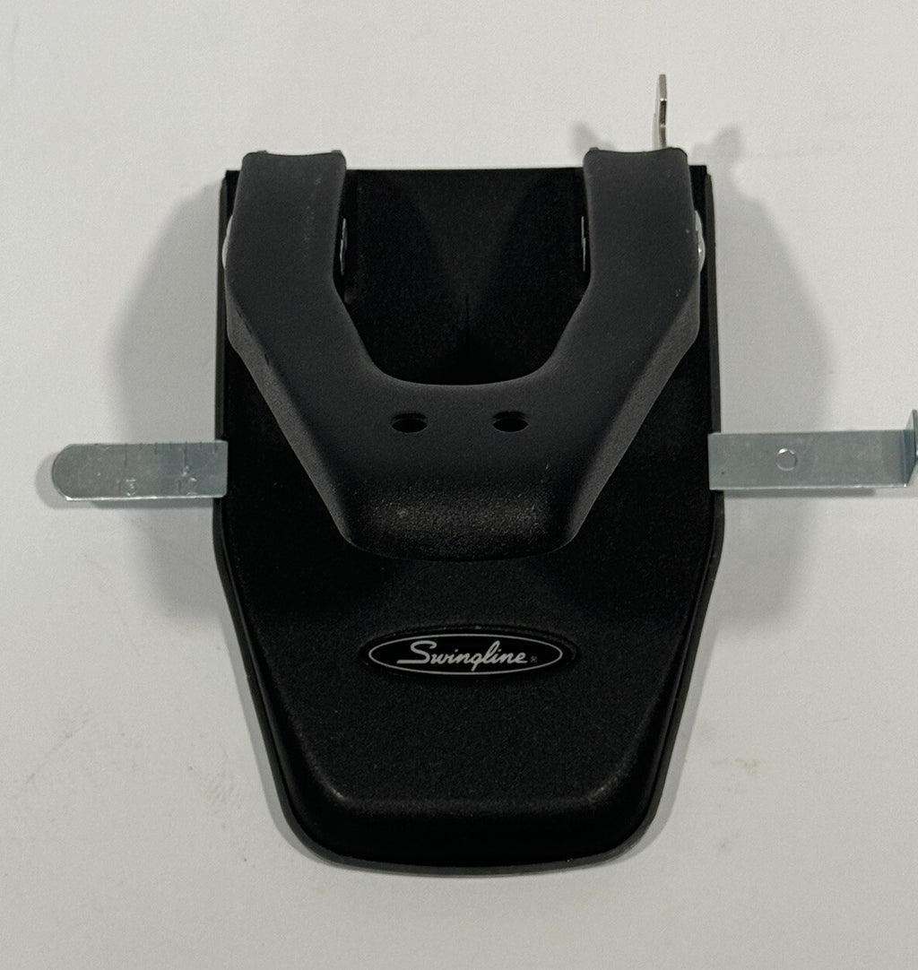 Swingline Acco Model 74045/50 BLACK Paper 2 Hole Metal Punch w/ Paper Guide