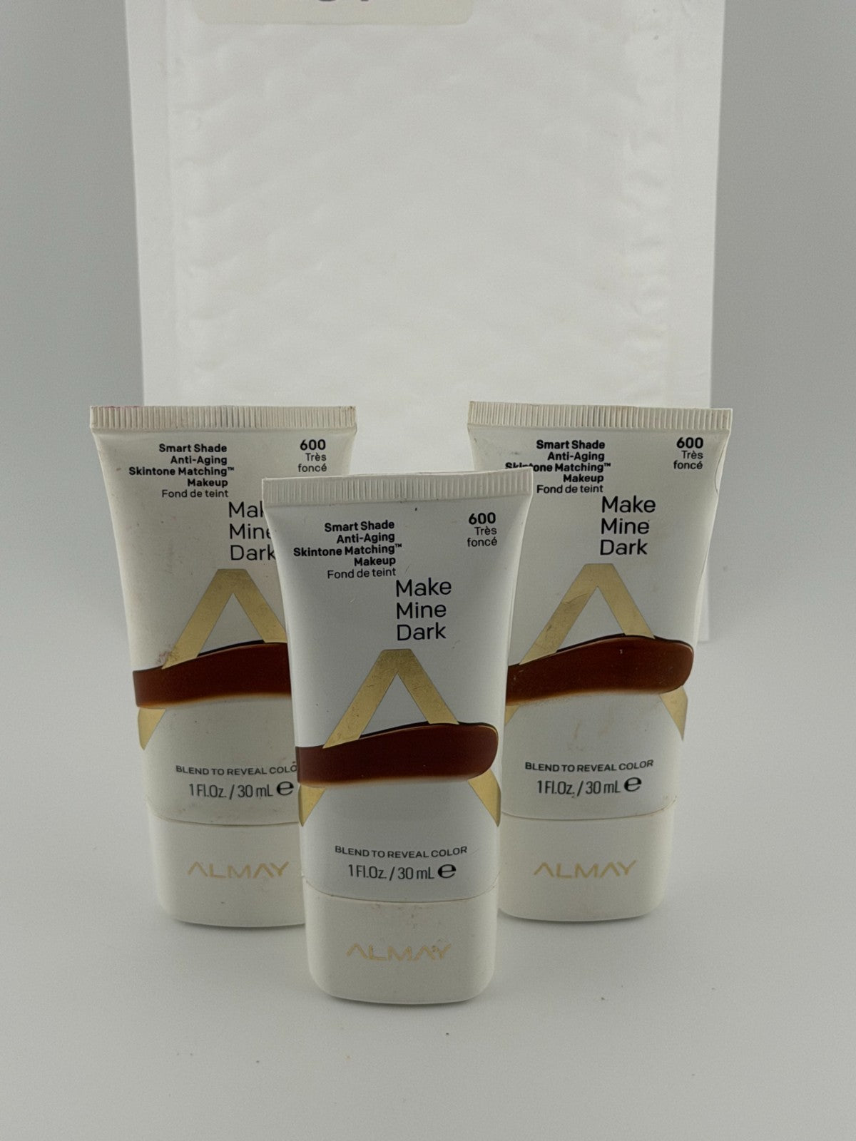 Almay Smart Shade Anti-Aging Skintone Matching Make Mine Dark 600 - Lot of 3