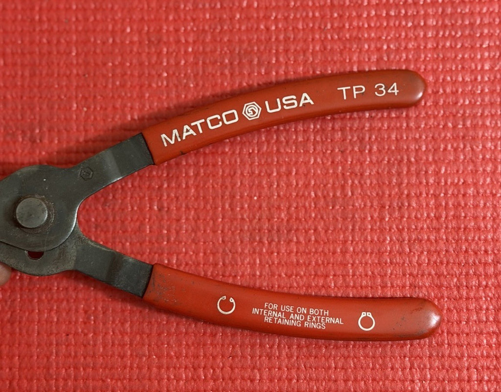 MATCO TOOLS TP-34 RETAINING SNAP RING PLIERS, 7.5" LONG MADE IN USA