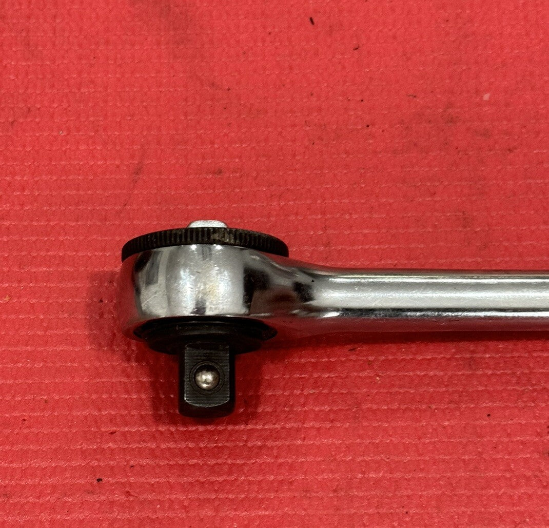 Vintage Chrome Vanadium 1/2" Drive Thumbwheel Ratchet
