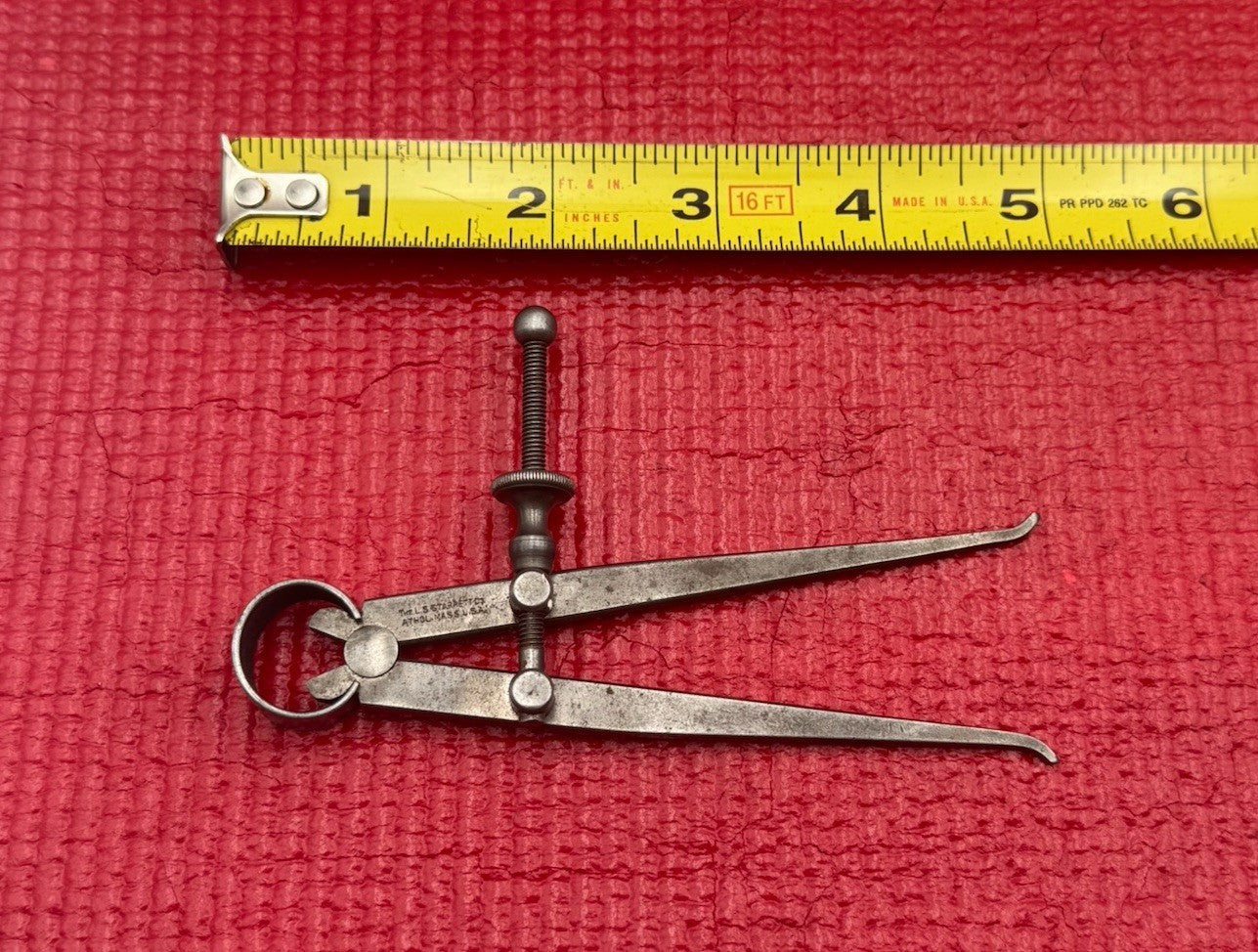 Vintage The L. S. Starrett Co Caliper Divider 4.5" Made In USA
