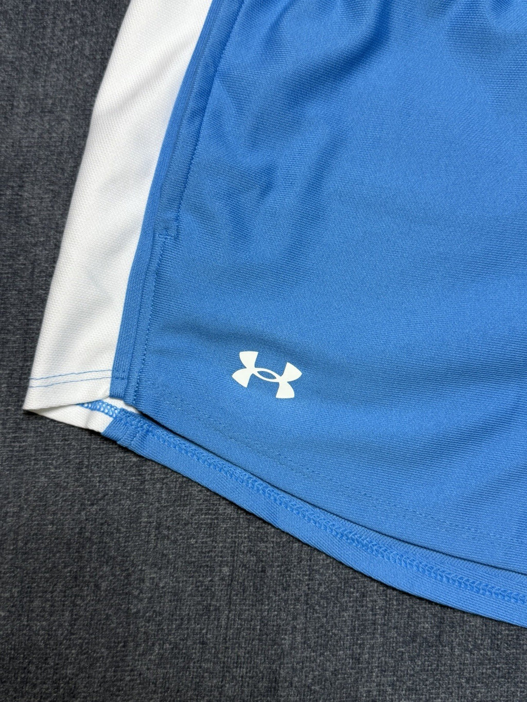 NWT Under Armour Tech Play Up Shorts Girls size YXL Ether Blue Drawstring