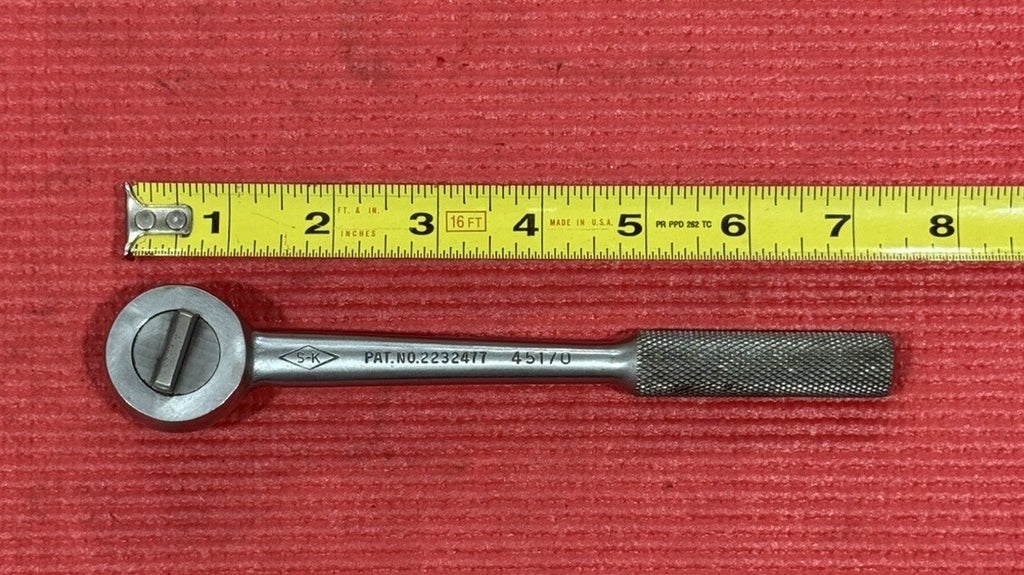 SK Tools 45170 3/8'' Drive Knurled Handle Ratchet Diamond Logo USA