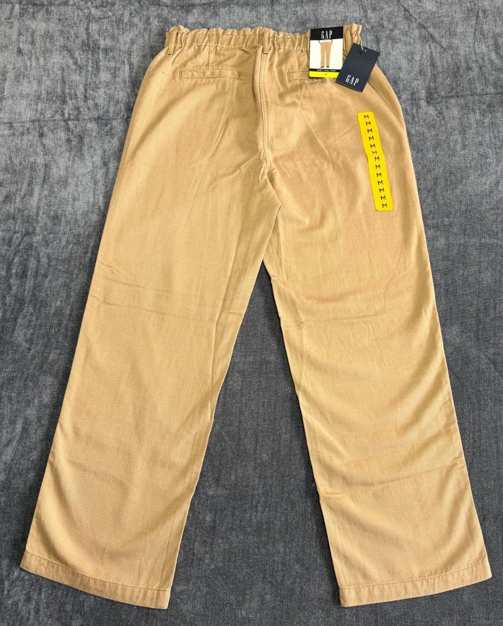 NWT Gap Easy Twill Pant Women's Medium Beige Straight Leg Elastic Waist Pull-On