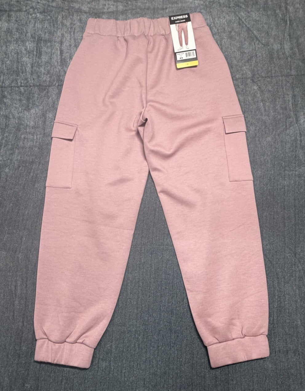Express V Neck Pullover and Cargo Jogger Set Pink Women's Size Medium | NEW