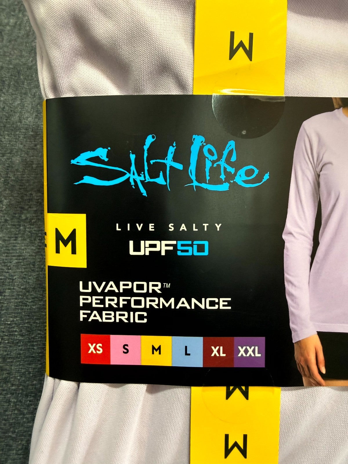 NWT Salt Life Women's Long Sleeve UV Tee SLX UVAPOR Medium Purple Pullover