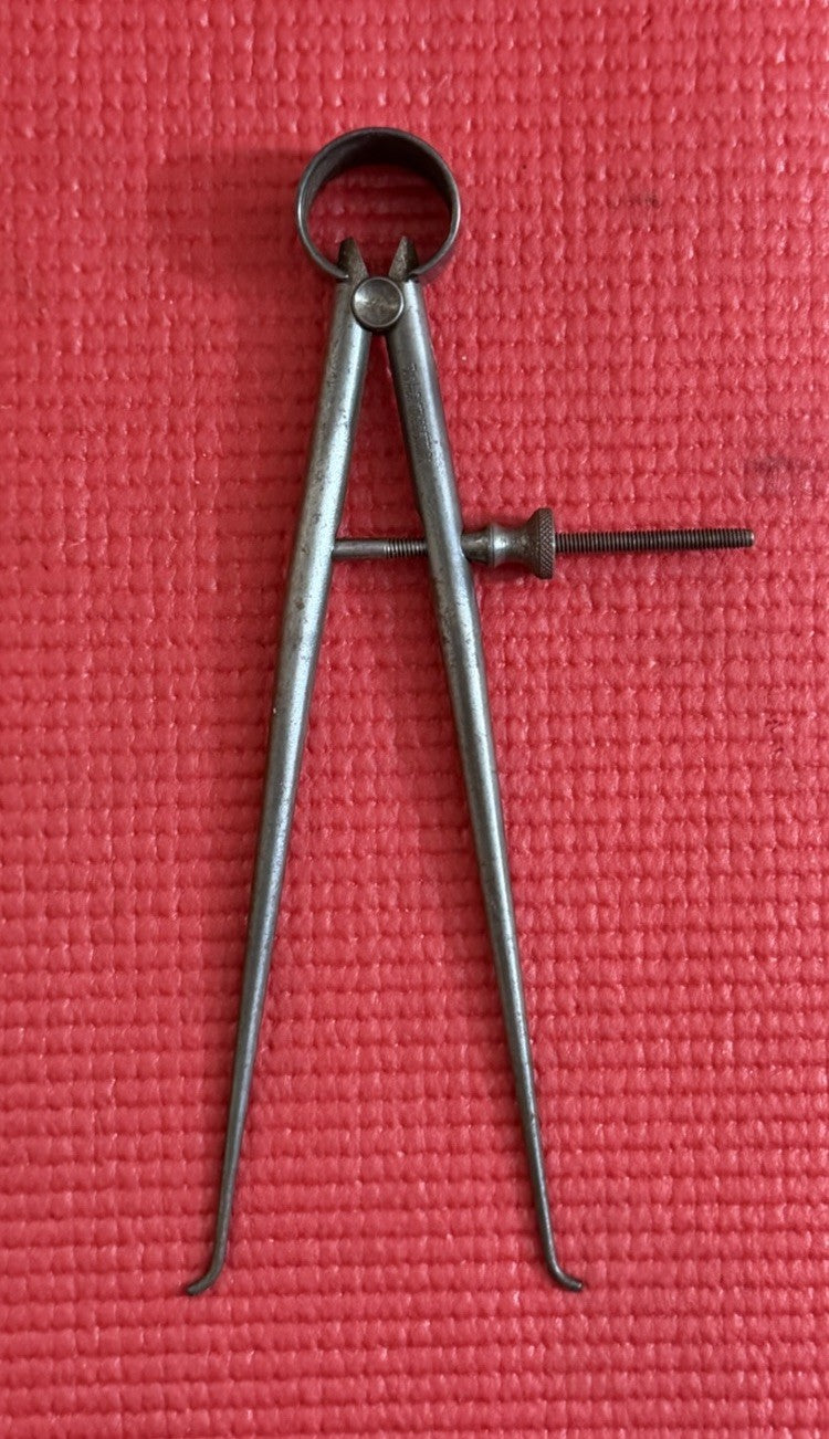 Vintage The L S Starrett Co Caliper Divider 7" Made In USA