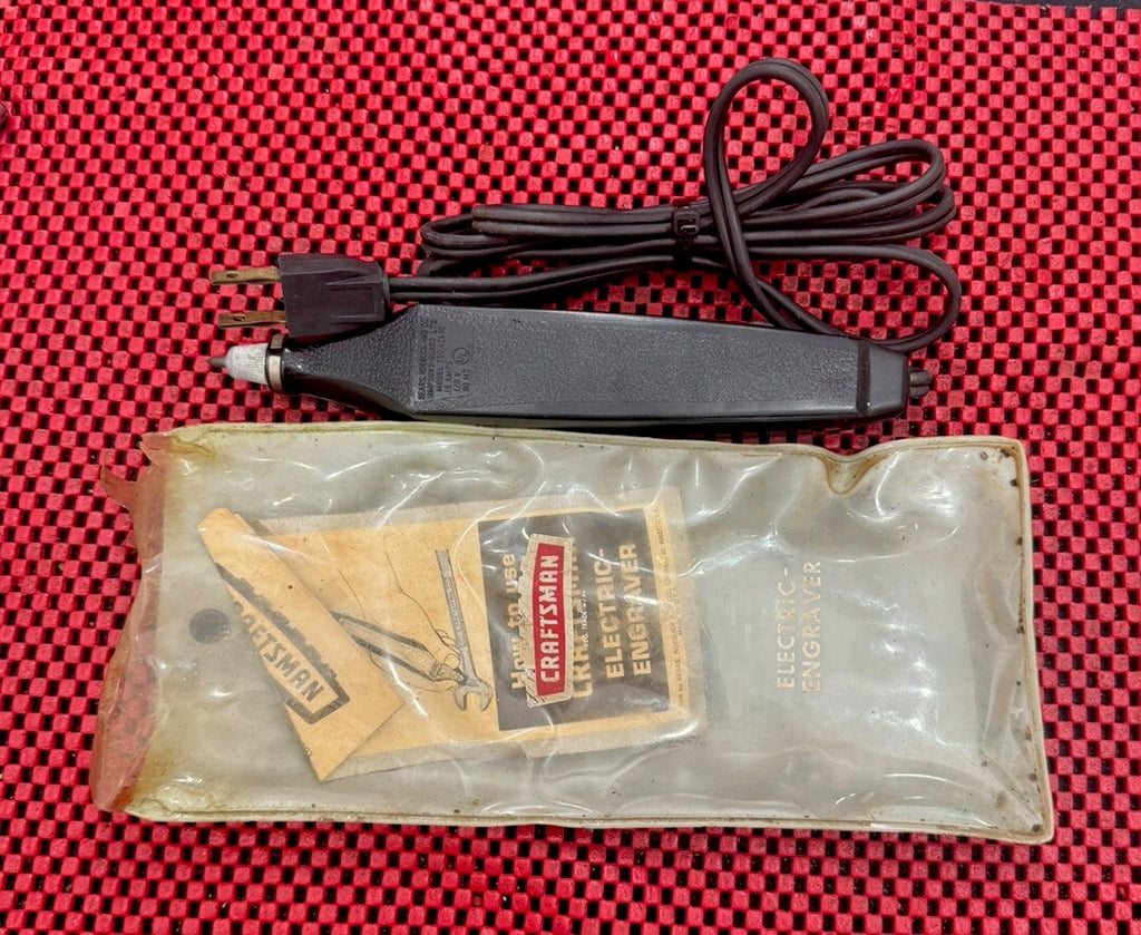 Vintage Sears Craftsman Electric Engraver  Model 9-4296 120V USA Made W Manual