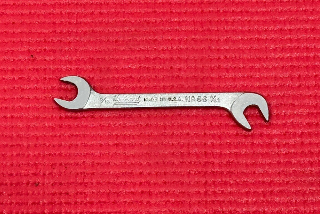 Vintage Herbrand No. 86 SAE 5/16" X 9/32" Mini Ignition Open End Wrench USA