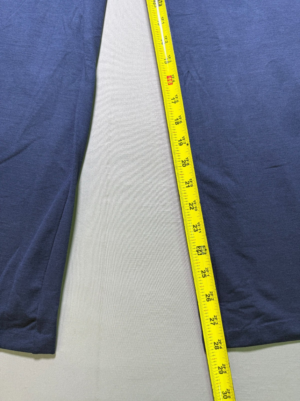 NWT Member's Mark Soft Knit High Waisted Wide Leg Trouser Women's XL Blue Preppy