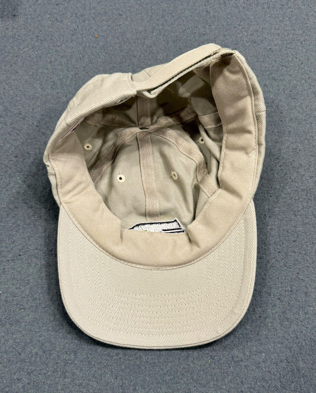 Seattle Seahawks Hat Cap Strap Back Mens NFL Football Beige Adjustable Logo