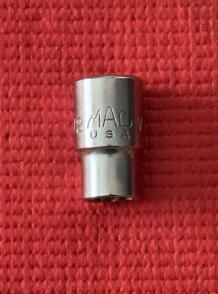 MAC Tools V162 1/2"-Drive SAE 1/2" Shallow 12-Point Chrome Socket Made In USA