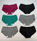 Pack of 6 Women's Seamless No-Show Stretch Brief Panties Size XS Multicolor