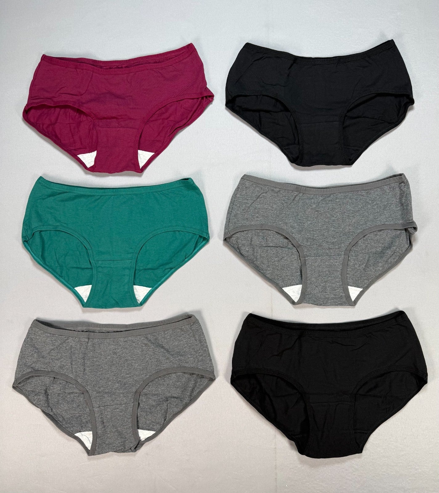 Pack of 6 Women's Seamless No-Show Stretch Brief Panties Size XS Multicolor