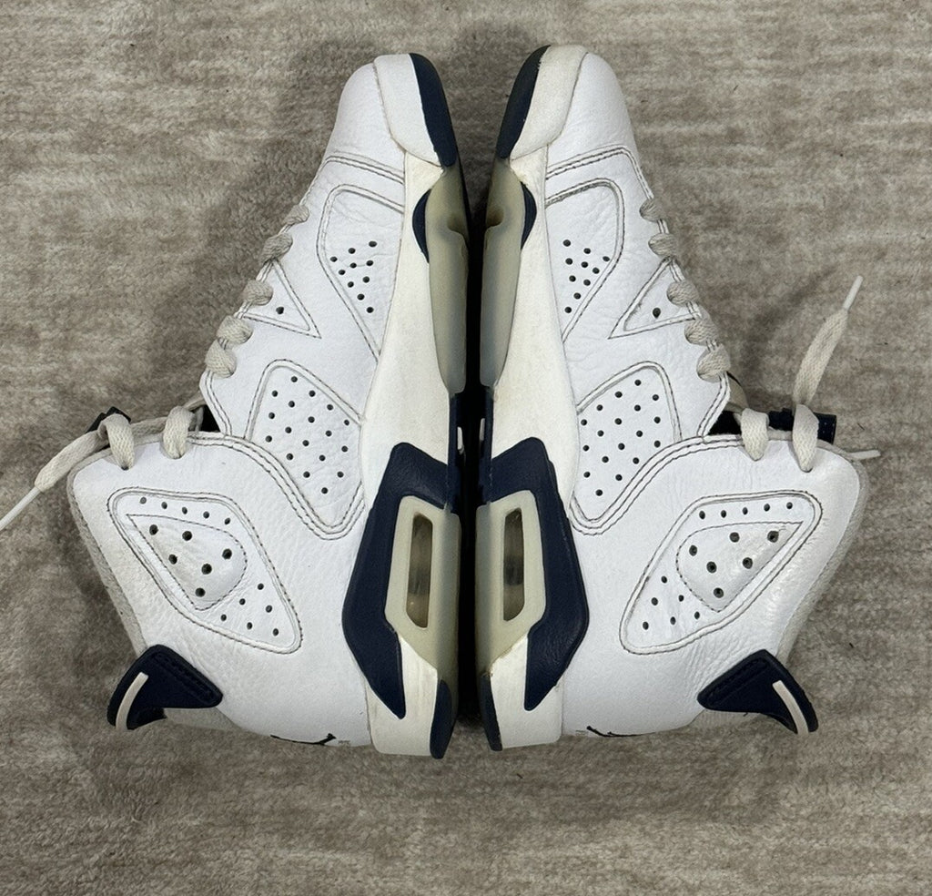 Nike Air Jordan 6 Retro GS Midnight Navy White GradeSchool Size 4Y, 384665-141