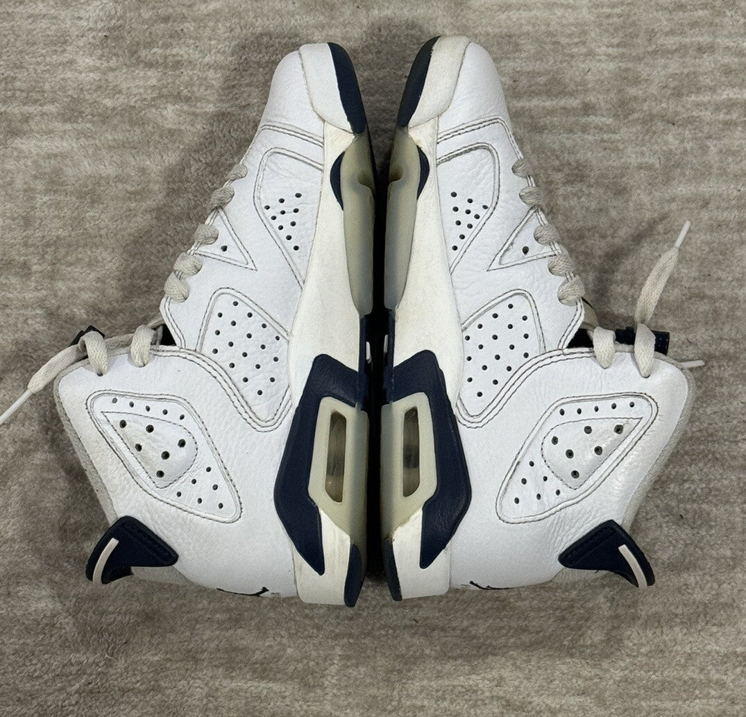 Nike Air Jordan 6 Retro GS Midnight Navy White GradeSchool Size 4Y, 384665-141