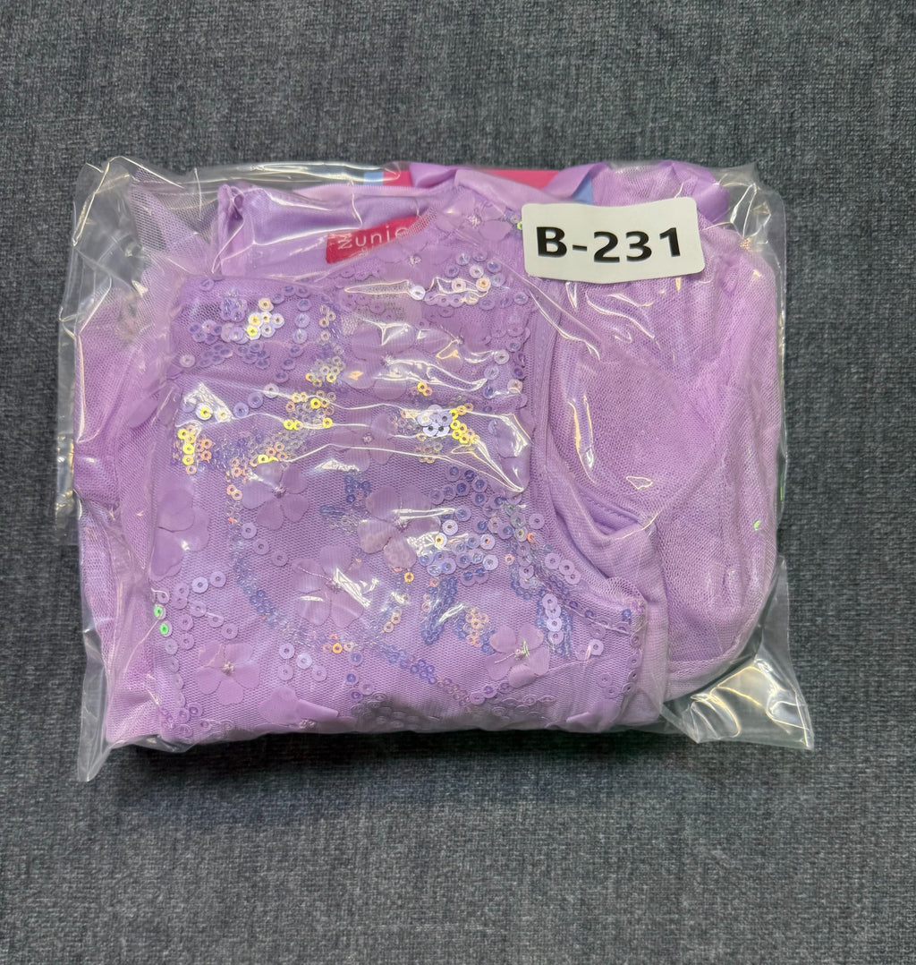 NWT Zunie Occasion Dress Girls Small (6/6X) Purple Sequin-Embellished Sleeveless