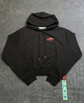 NWT Off-White Chinese New Year Cropped Hooded Sweatshirt Women's Small Black