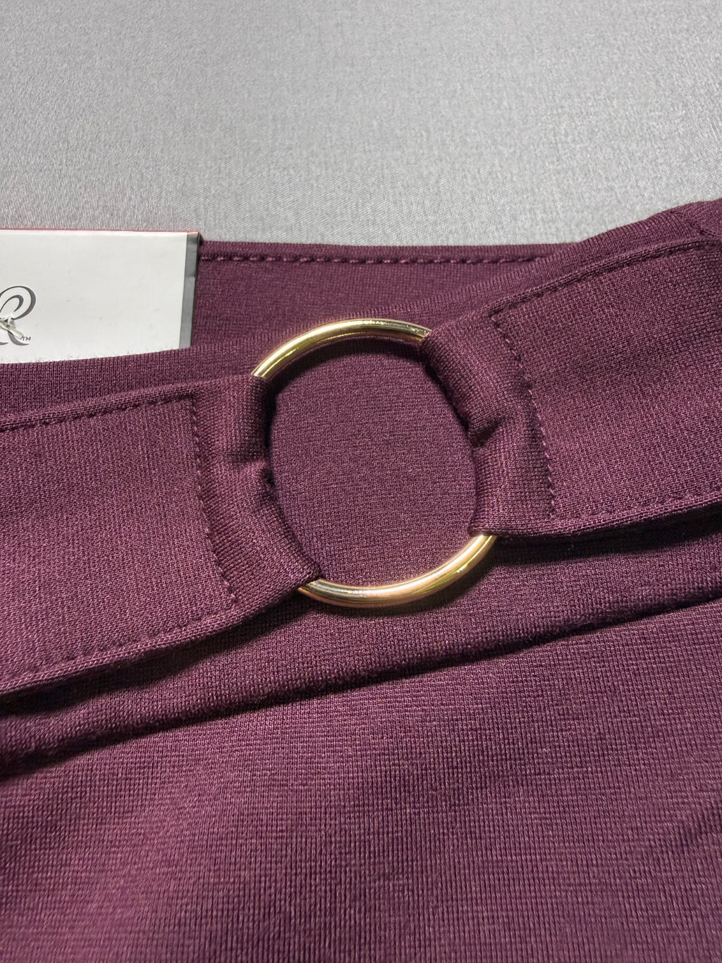 NWT Rafaella Comfort Fit Straight Leg Pants Women's 14 Burgundy Pull-On Stretch