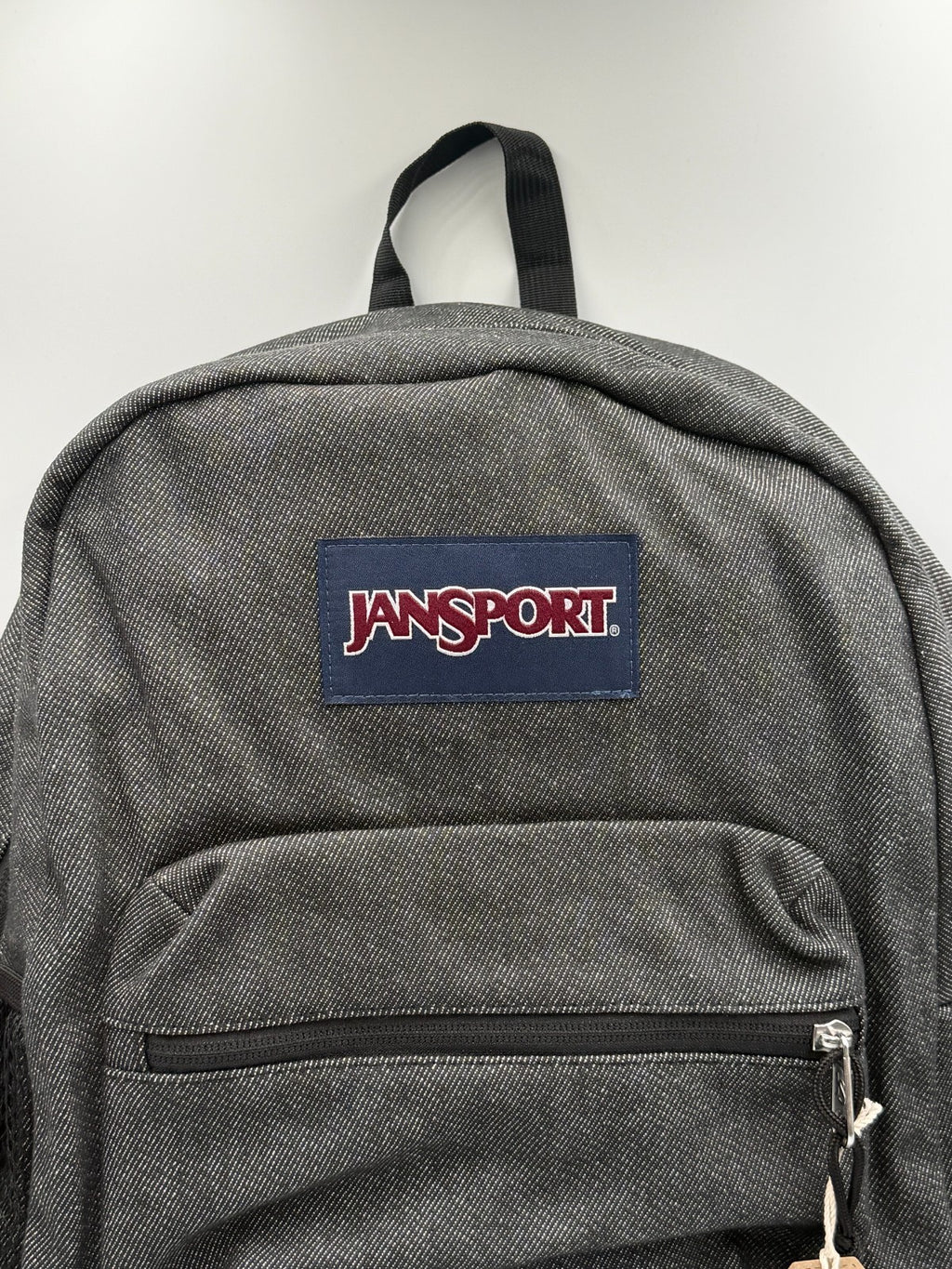 NWT JanSport Cross Town Plus Remix Black Denim Backpack 15" Laptop School Bag